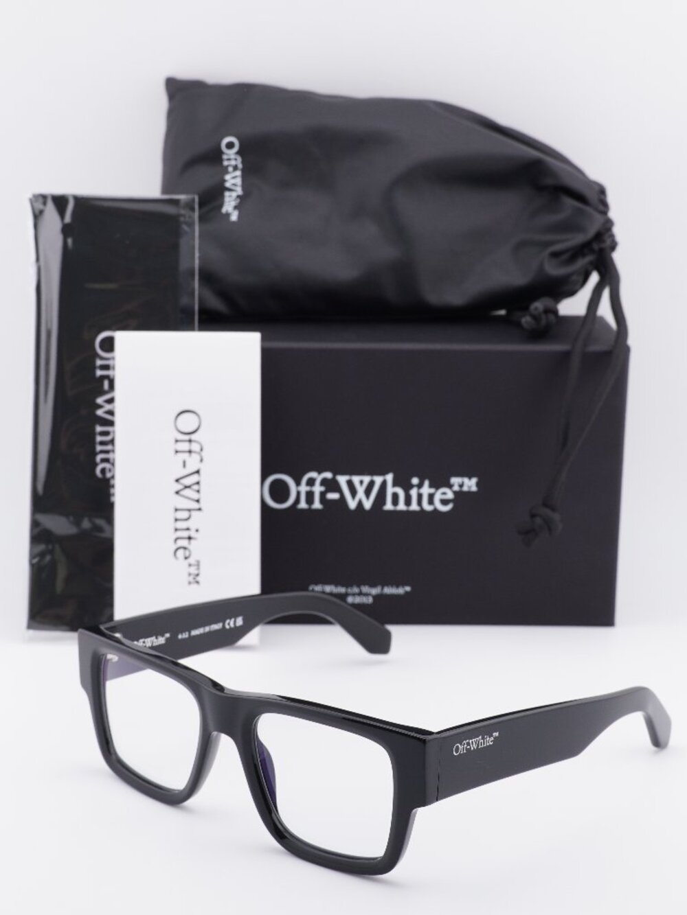 Off-White OERJ040 STYLE 40 1000 Square Eyeglasses 52mm - Black